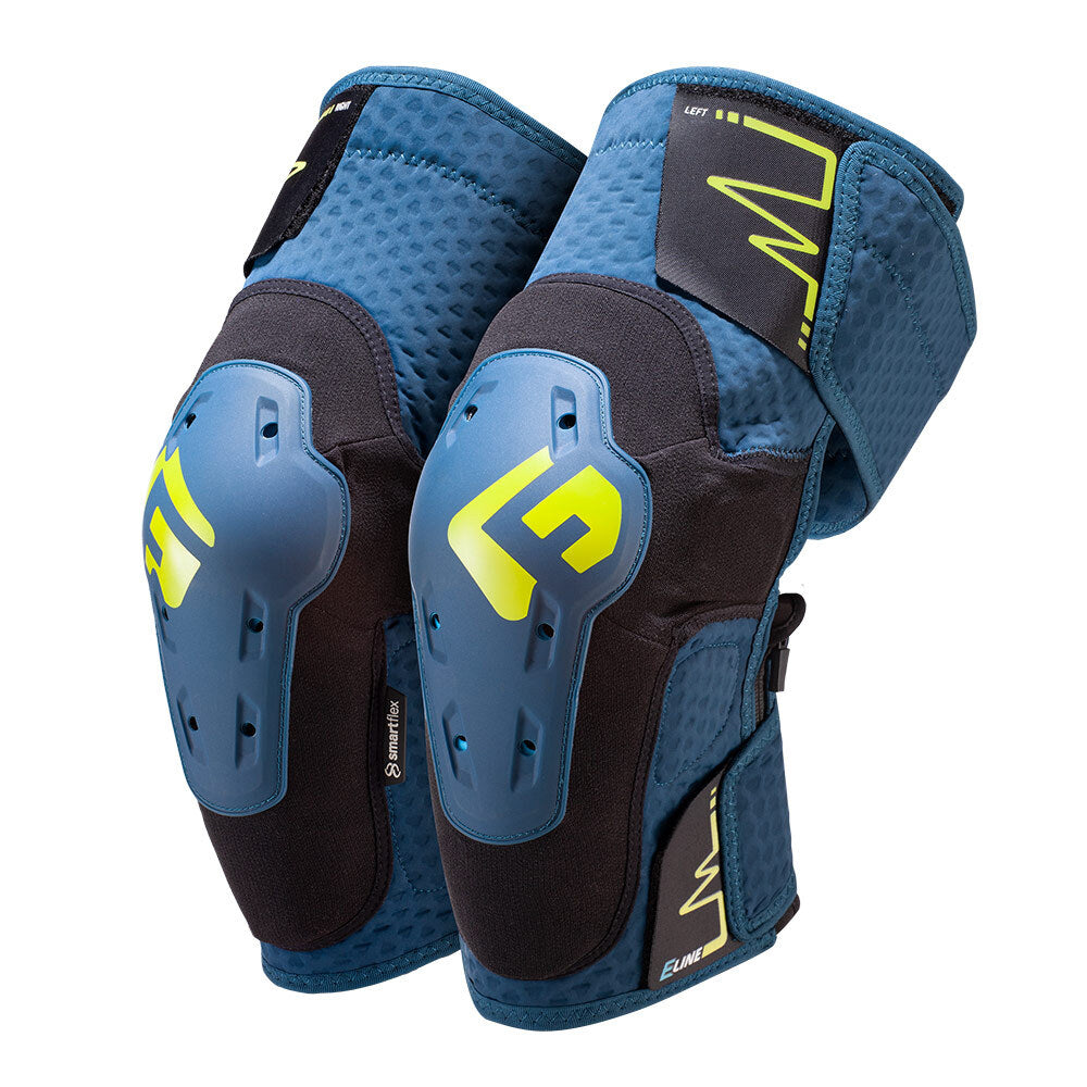 G-Form E-Line Mountain Bike Knee Guard/Pad Storm Blue Pair