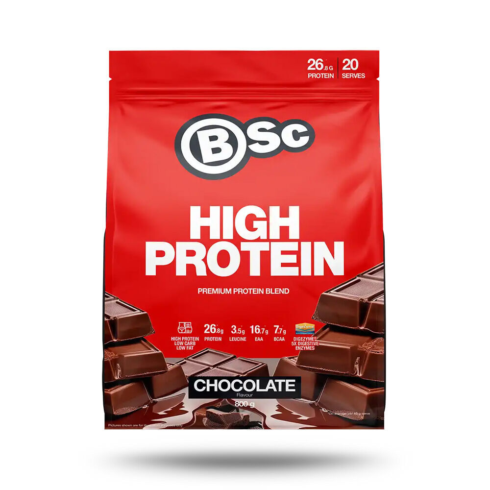 2PK BSc 27g High Protein Low Carb Powder Post Workout 20 Serves 800g Chocolate