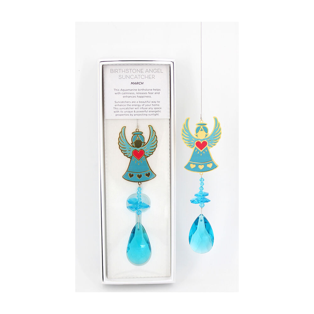 Gibson Gifts Birthstone Angel Suncatcher March Display Decor