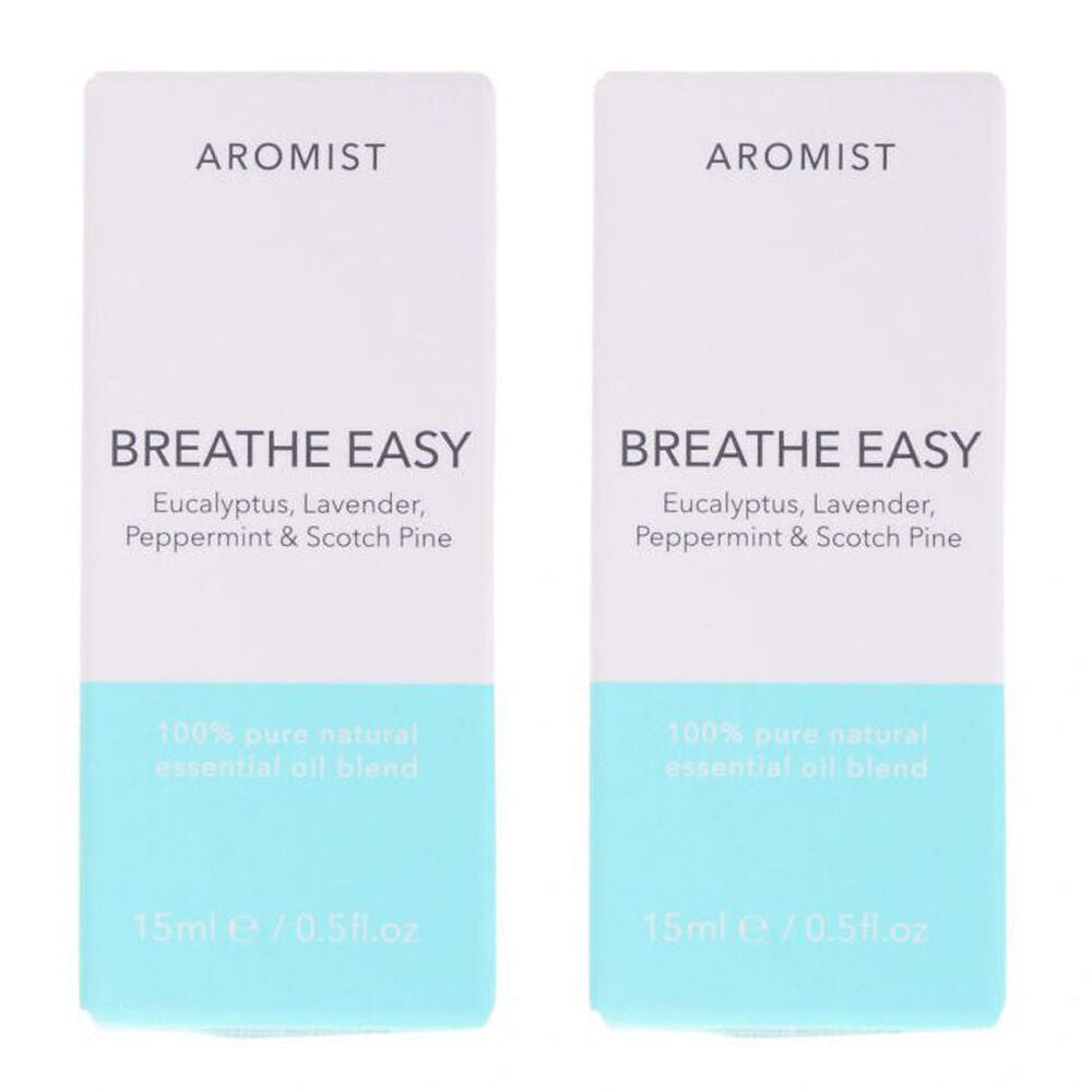 2PK Gibson Gifts Aromist Oil Aromatherapy 15ml - Breathe Easy