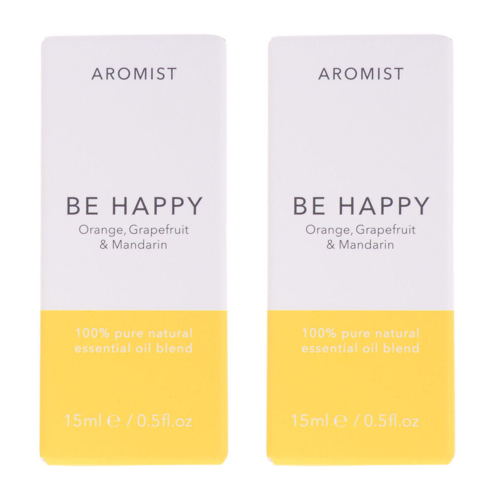 2PK Gibson Gifts Aromist Oil Aromatherapy 15ml - Be Happy