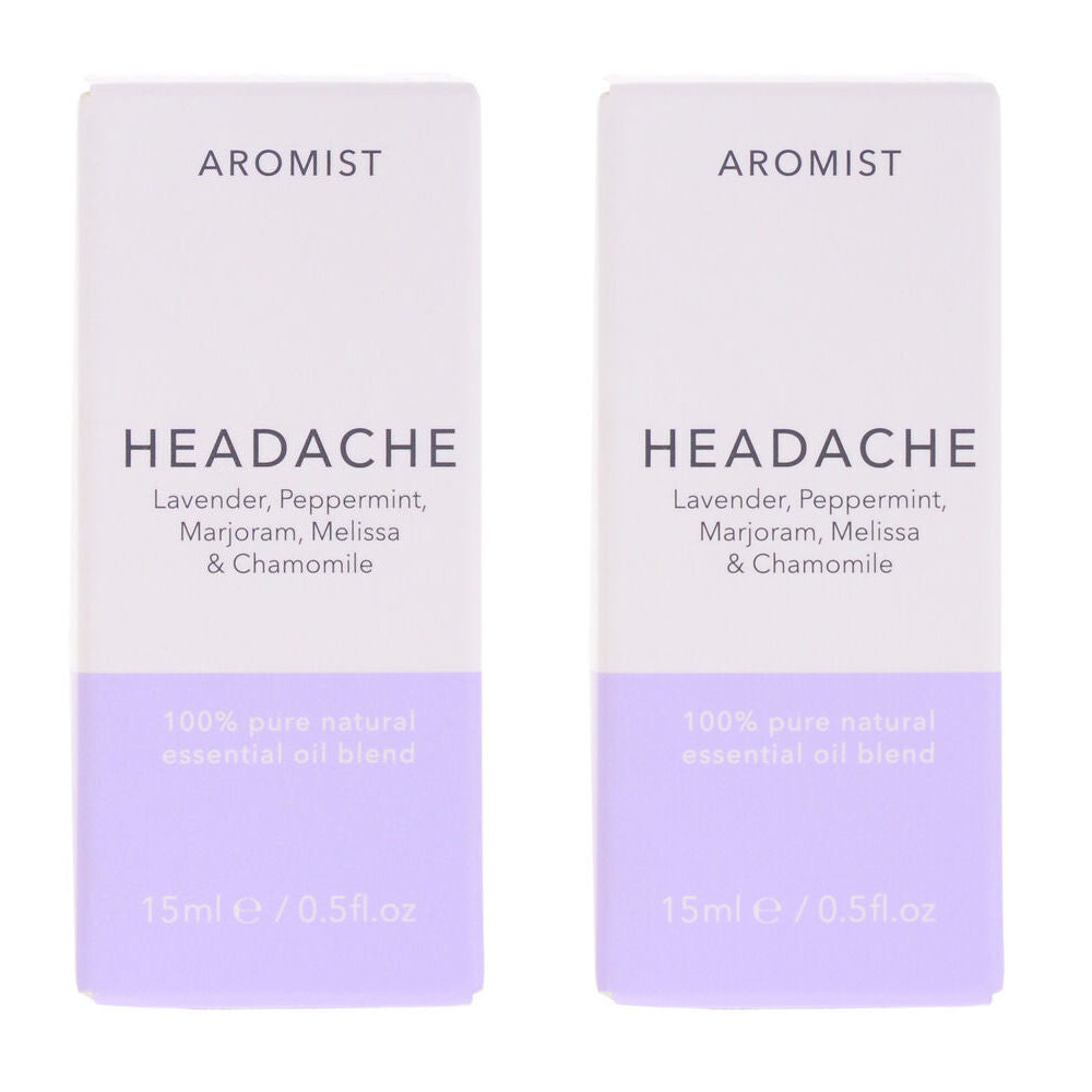 2PK Gibson Gifts Aromist Oil Aromatherapy 15ml - Headache