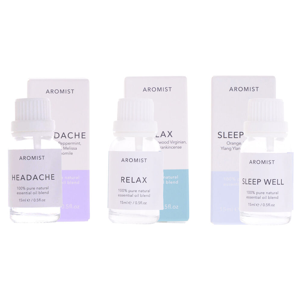 3pc Gibson Gifts Aromist Oil 15ml Headache/Relax/Sleep Well Combo Set