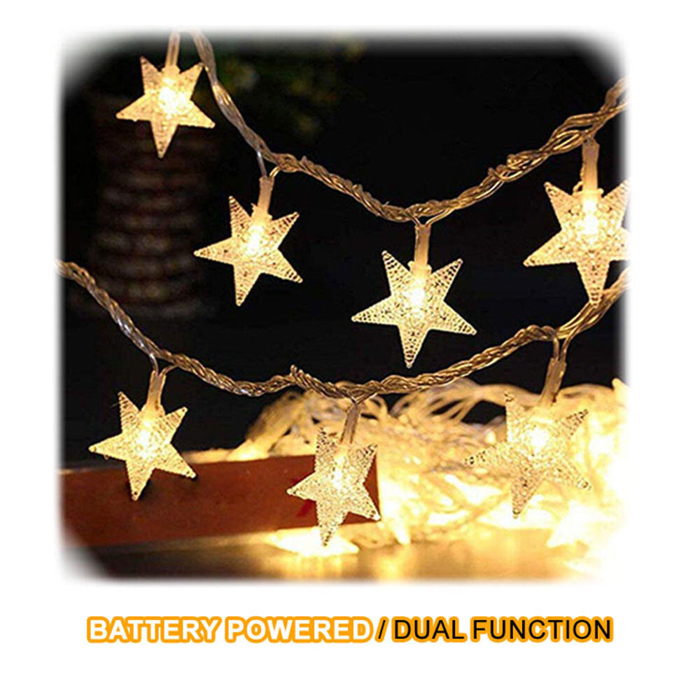 Sansai 50 LED Star String Lights - Warm White