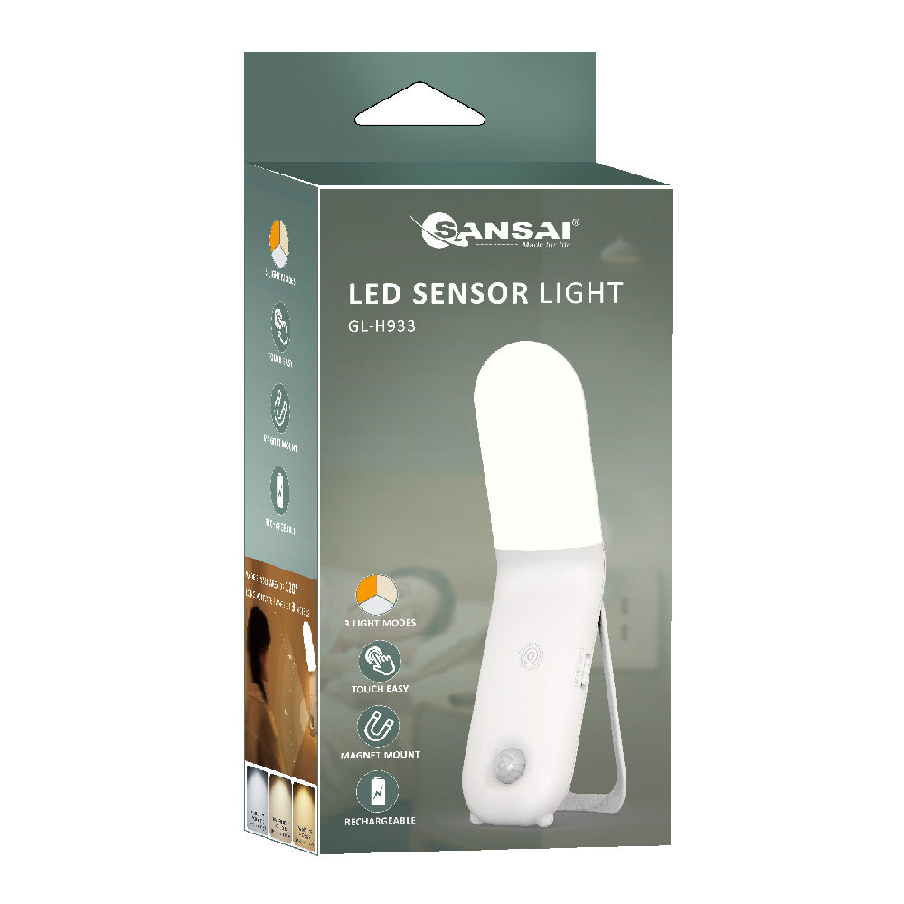 2PK Sansai LED Sensor Touch Light 3 Modes 17x4 cm White