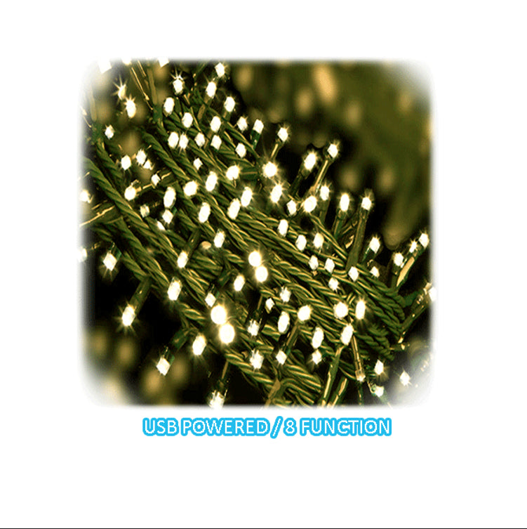 Sansai USB Powered 100 LED 10m Party Lights - Warm White