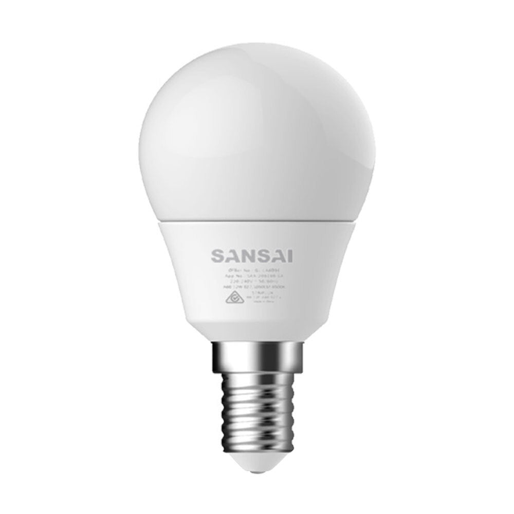 6PK Sansai LED Fancy Round Light Bulb G45 5W E14 Cool White