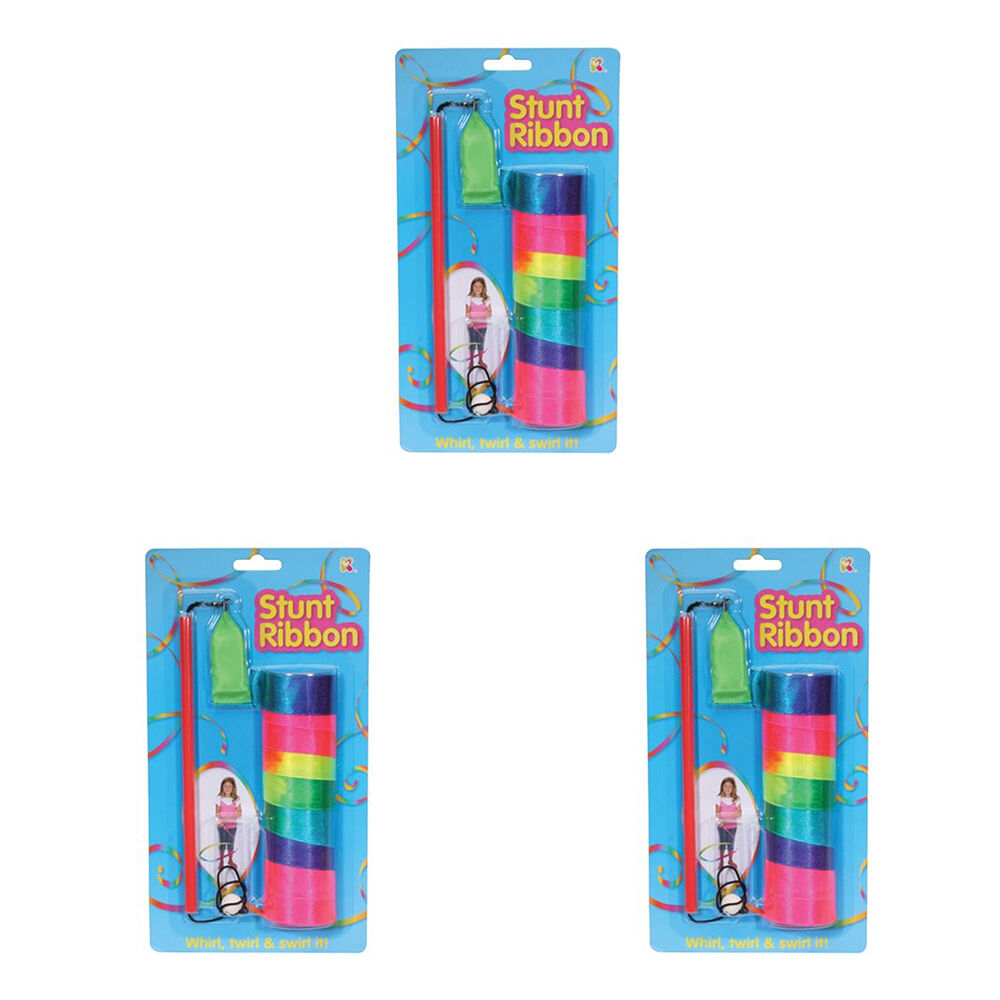 3PK Gliders & Outdoors Rainbow Stunt Streamer 28cm