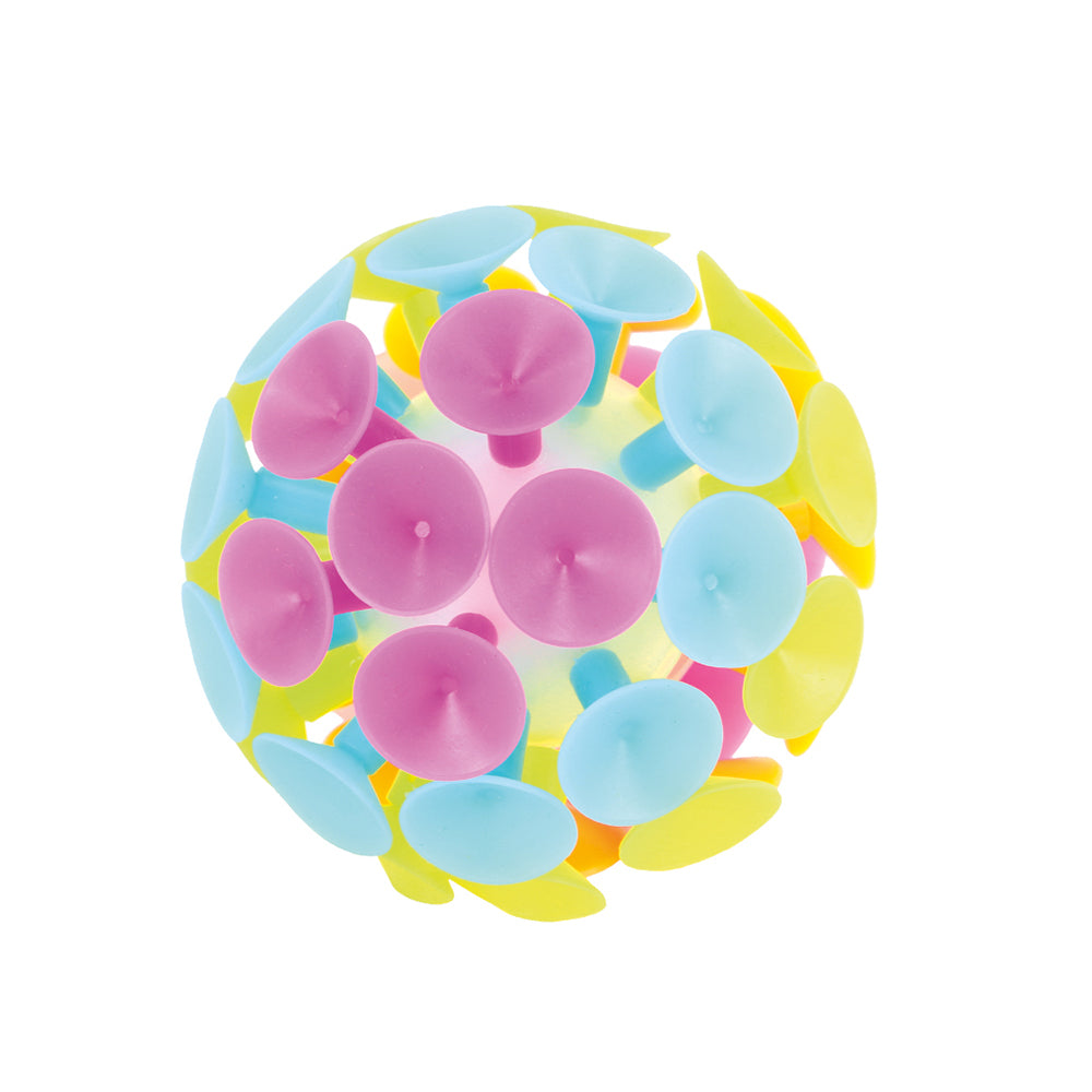 2x Fumfings 8cm Light Up Sucker Ball Suction Kids Toy 3y+