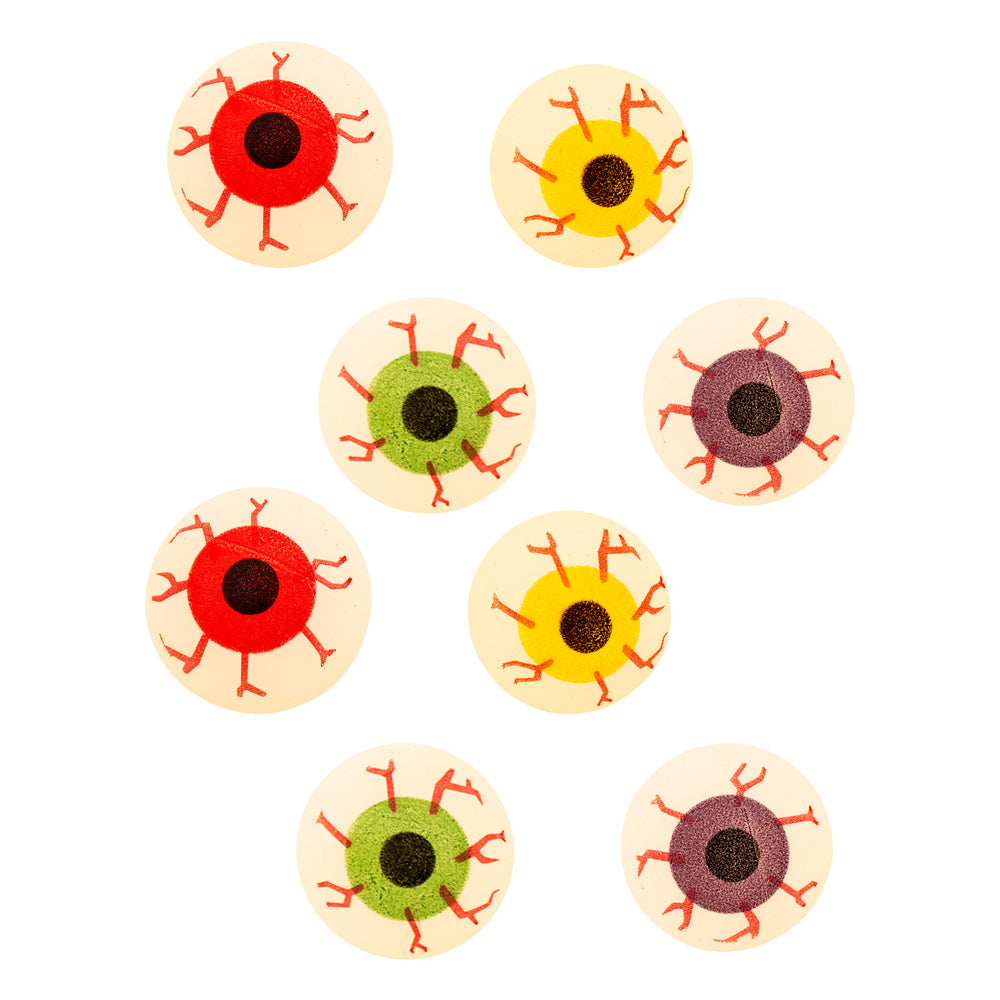 8PK 1pc Fumfings Novelty Glow Eye Jetballs 4cm - Assorted