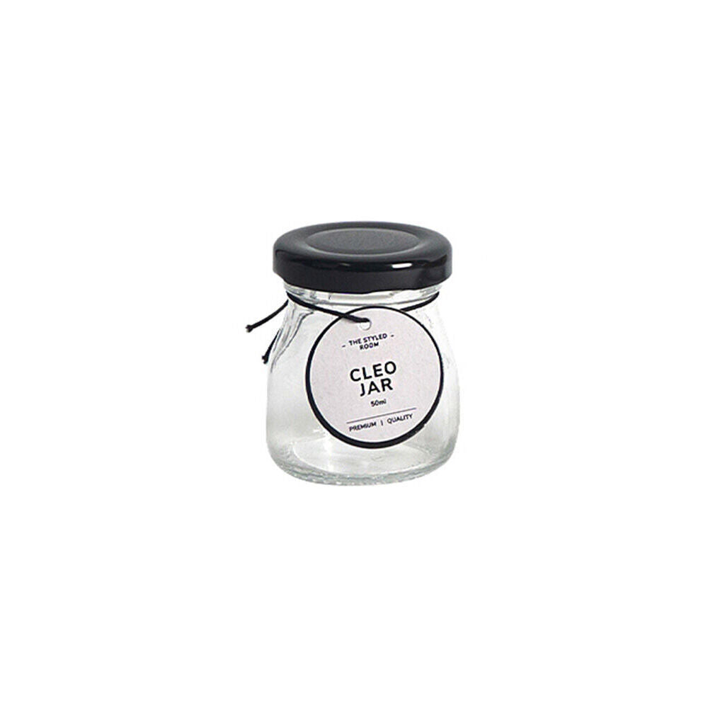 48PK The Styled Room 50ml Cleo Milk Glass Jar Assorted - Black/Gold/White