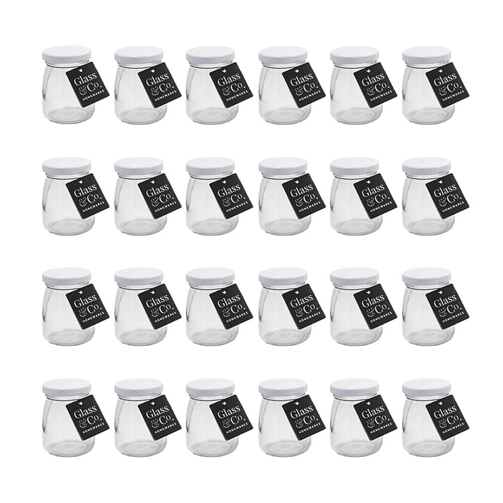24PK The Styled Room 100ml Cleo Milk Glass Jar Assorted - Black/Gold/White