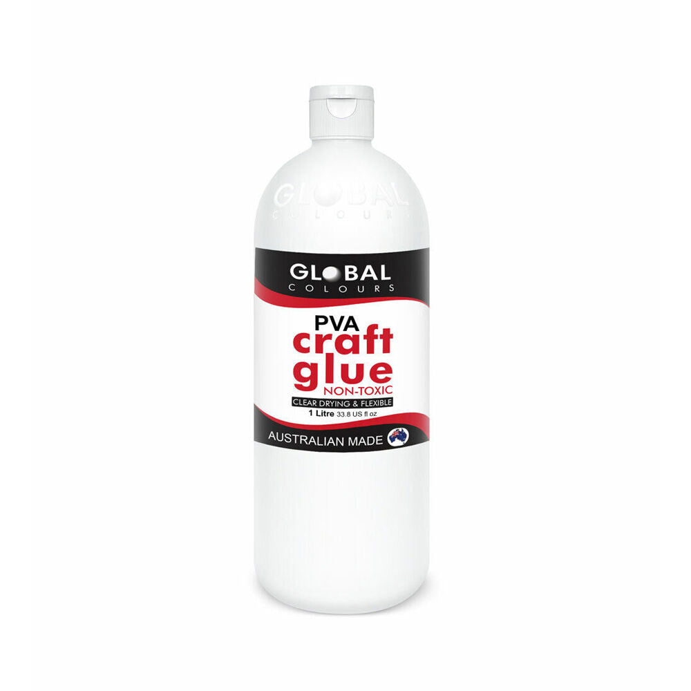 2PK Global PVA Art & Craft Multi-Purpose Water-Based Adhesive Glue 1Litre