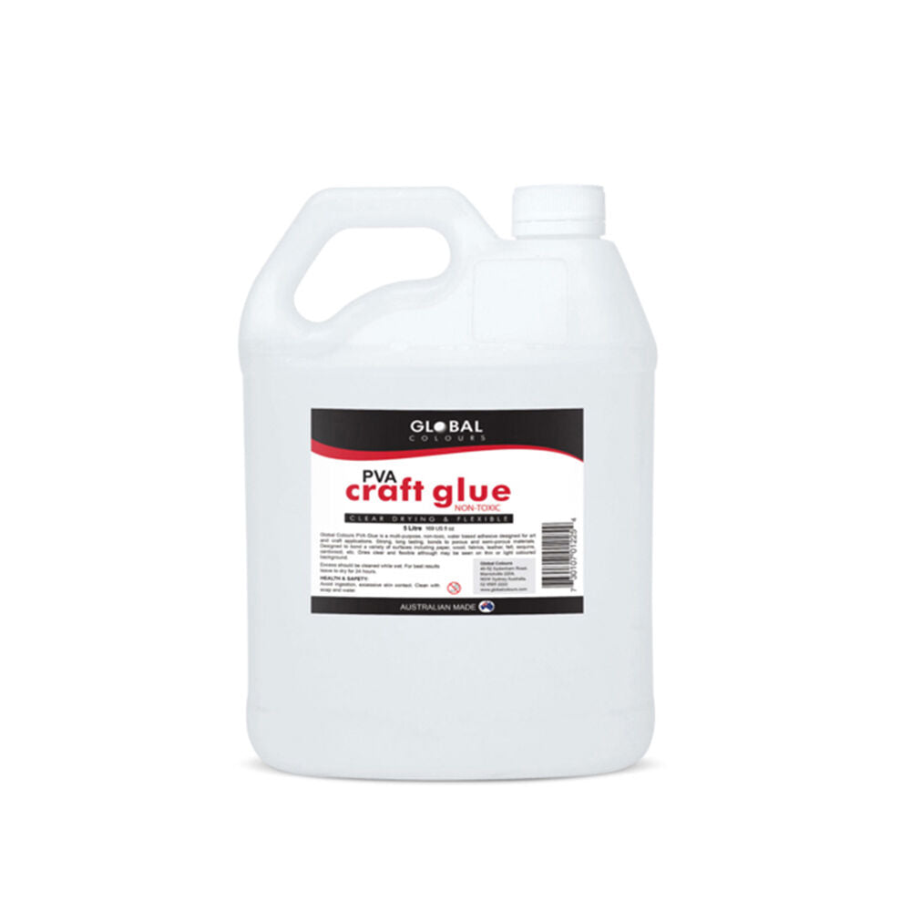Global PVA Art & Craft Multi-Purpose Water-Based Adhesive Glue 5Litre