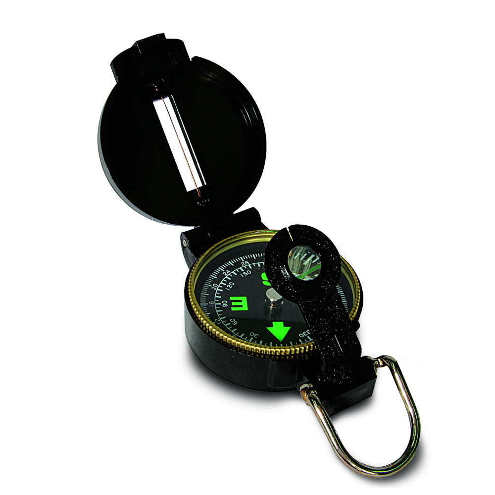 2PK Elemental Lensatic 5.3cm Compass w/ Plastic Case - Black