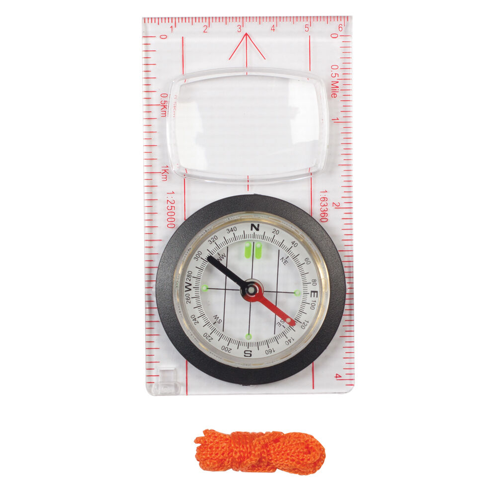 2PK Elemental Plastic Compact Liquid Filled Dial Map Compass 11.5x6.5cm