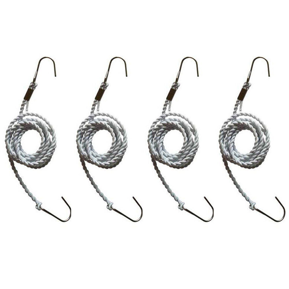 4PK Elemental Pegless Portable Camping Clothesline 2.4m - White