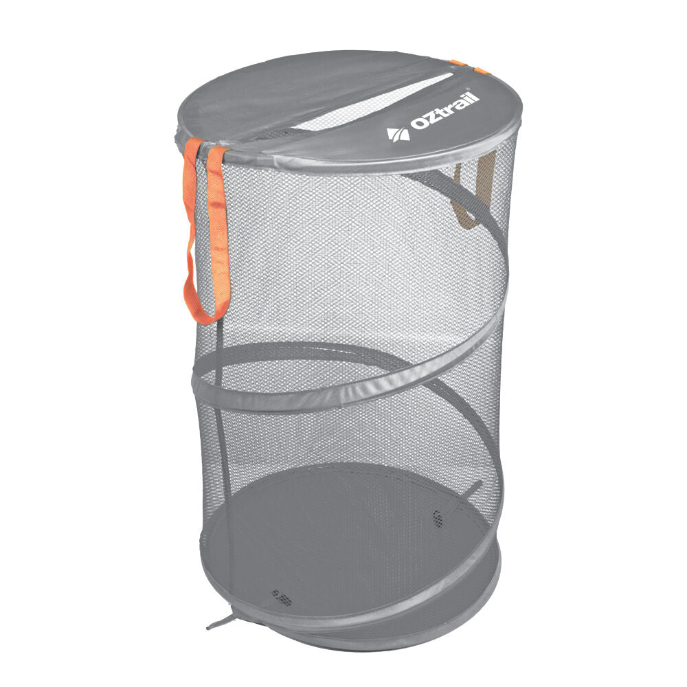 2PK Elemental 75L Portable Collapsible Laundry Hamper 63x40cm - Grey