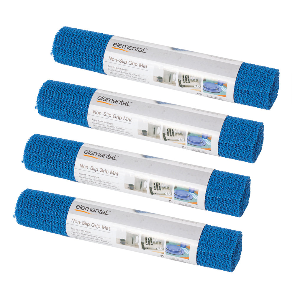 4PK Elemental Non-Slip 30cm Grip Mat Tableware - Assorted