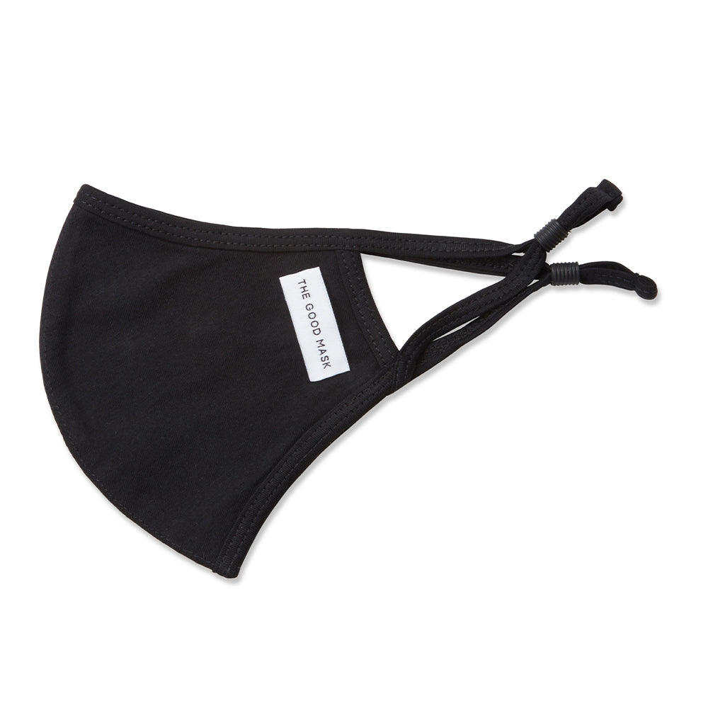 2PK The Good Brand Cotton Jersey Reusable Facemask - Black