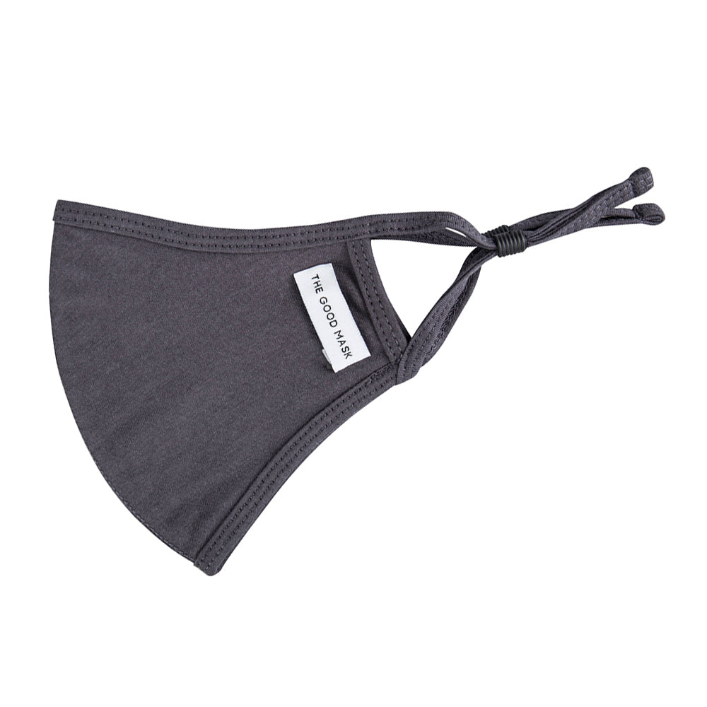 2PK The Good Brand Cotton Jersey Reusable Facemask - Charcoal