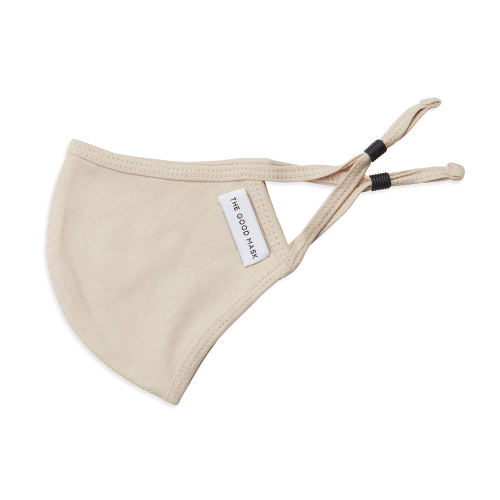 2PK The Good Brand Cotton Jersey Reusable Facemask - Vanilla