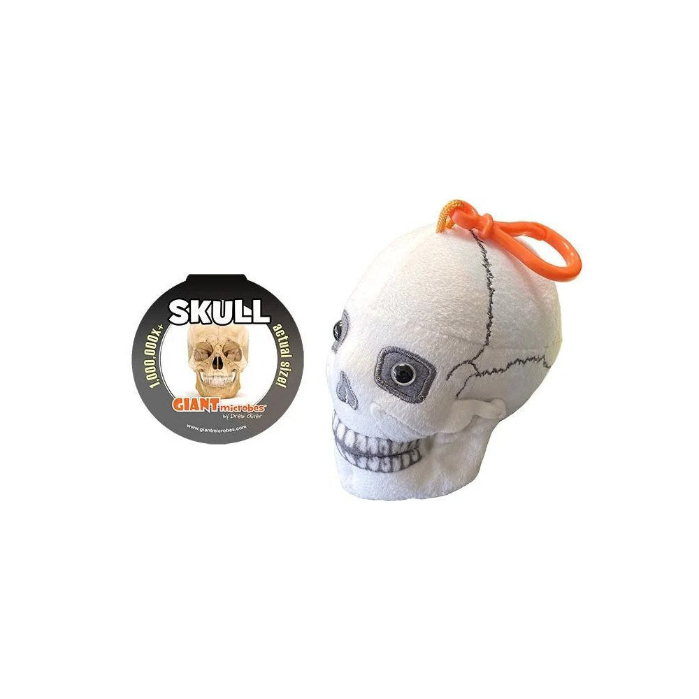 2PK Giant Microbes 8.8cm Skull Key Chain Hanging Bag/Tote Keyring