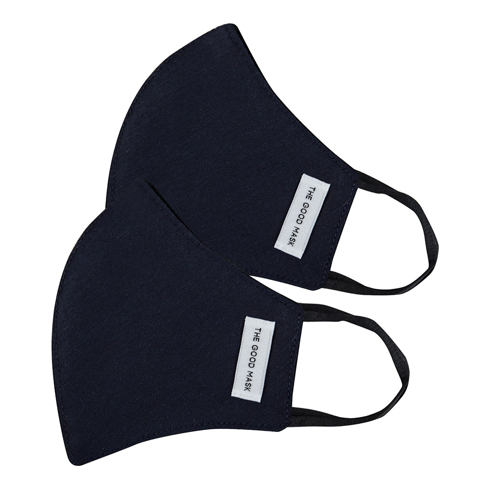 4PK The Good Brand Kids Reusable Breathable Face Mask Navy 4-7yrs