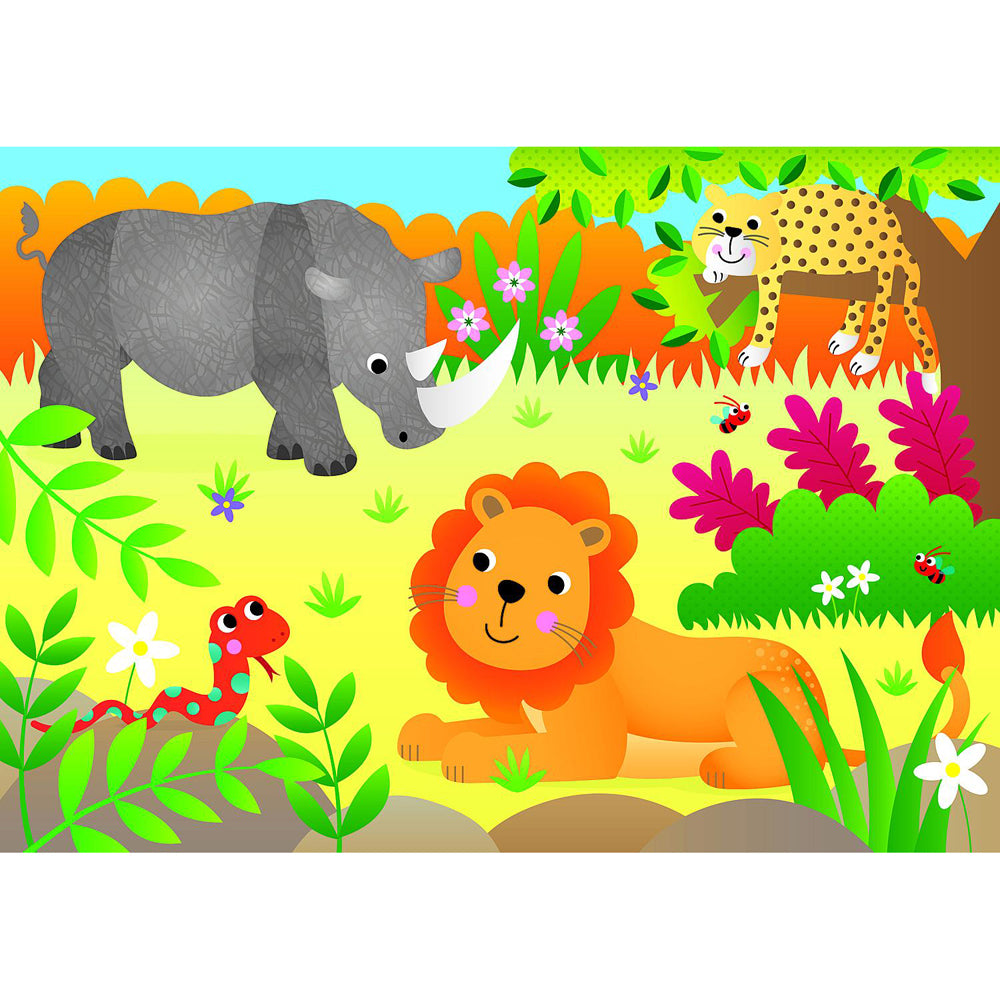 Galt 4 Puzzles In A Box Jungle Kids/Childrens Toy 3y+