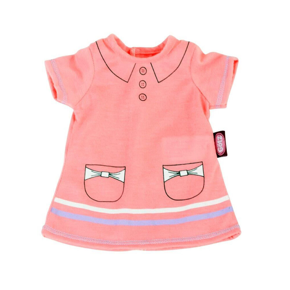 2PK Gotz Wardrobe Pink Polo Dress Baby Girl Doll Clothes 45-50cm