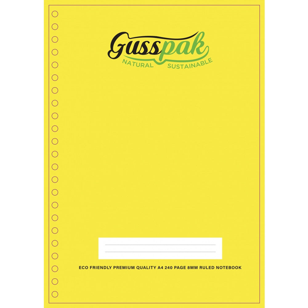 10PK Gusspak 240 Page A4 Spiral Bound Notebook Side Opening