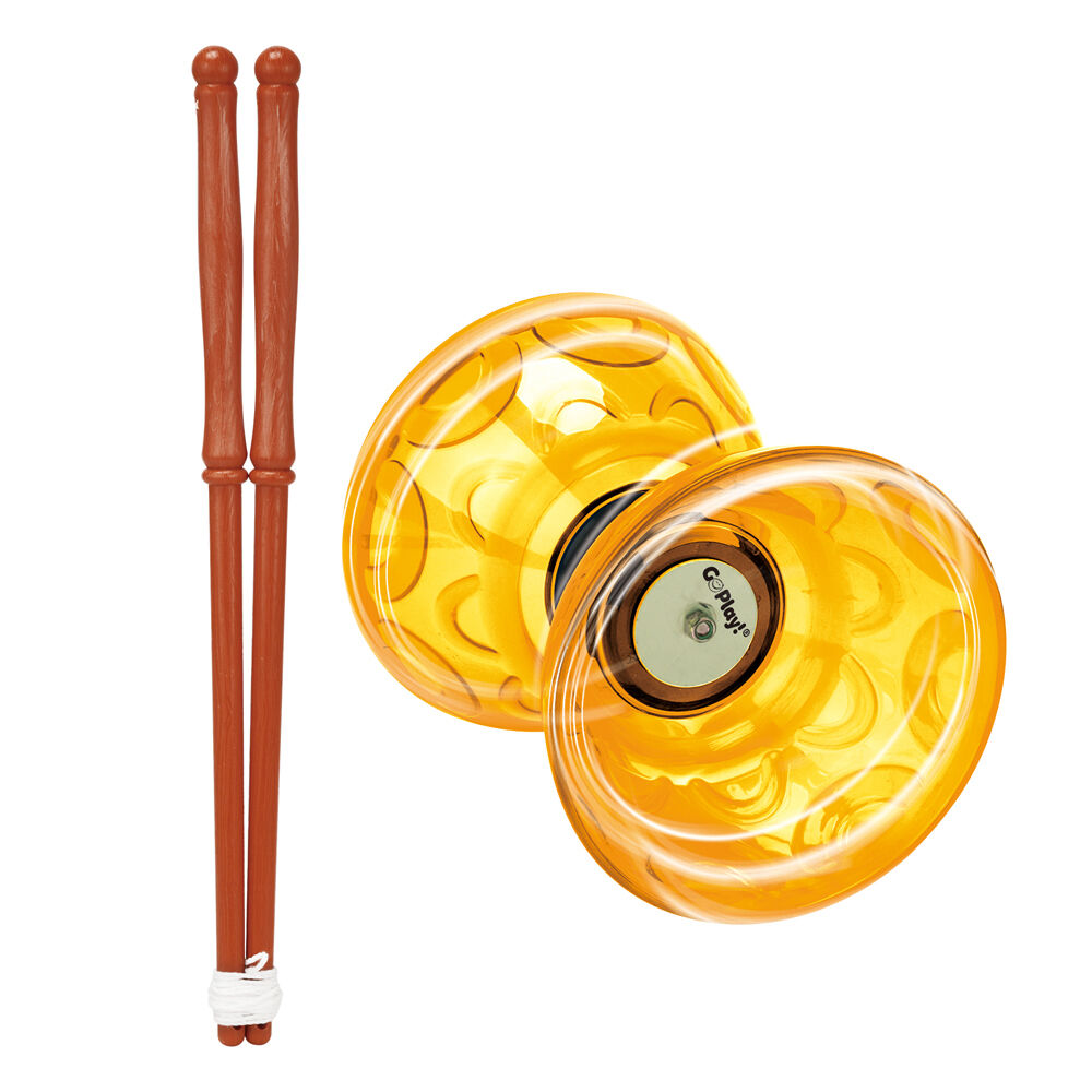 2PK Go Play! Diabolo Bounce/Toss Toy for Aspiring Young Circus Performers Yellow 6Y+