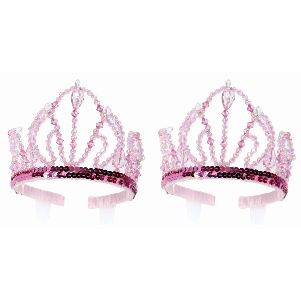 2PK Great Pretenders Beauty Tiara Head Accessory Pink 3y+