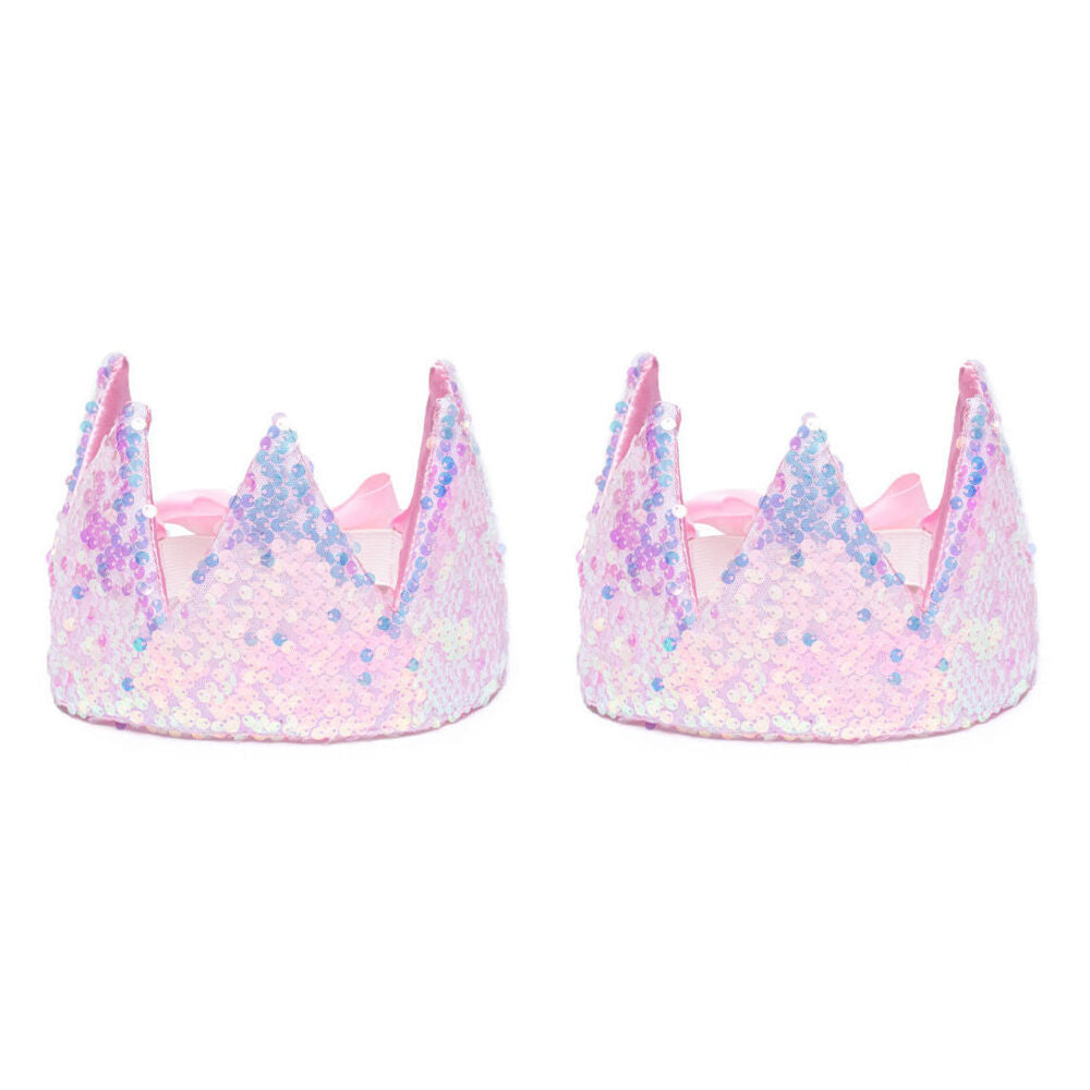 2PK Great Pretenders Precious Ombre Sequin Crown Head Accessory 3y+