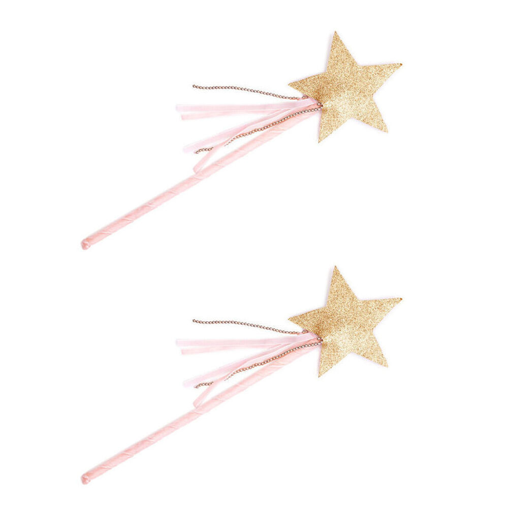 2PK Great Pretenders Deluxe Sparkle Star Wand Costume Accessory 3y+