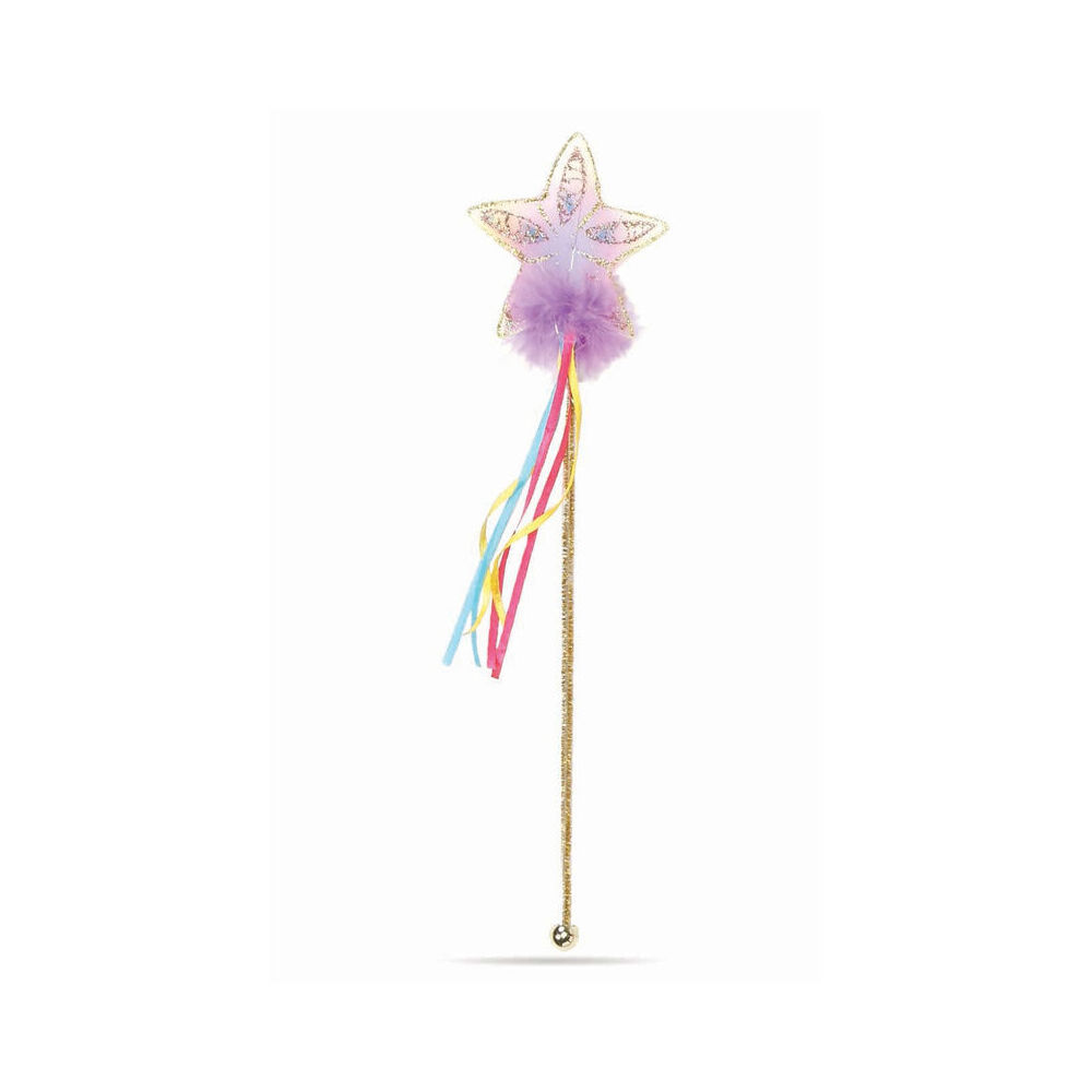 2PK Great Pretenders Multi Pastel & Gold Glitter Rainbow Wand 3y+