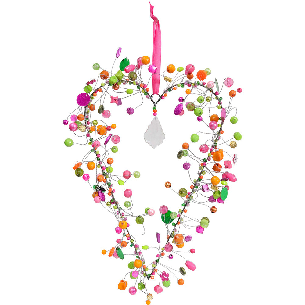 LVD Beaded Heart Xl Fairytale Decorative Sculpture Home/Lounge Decor