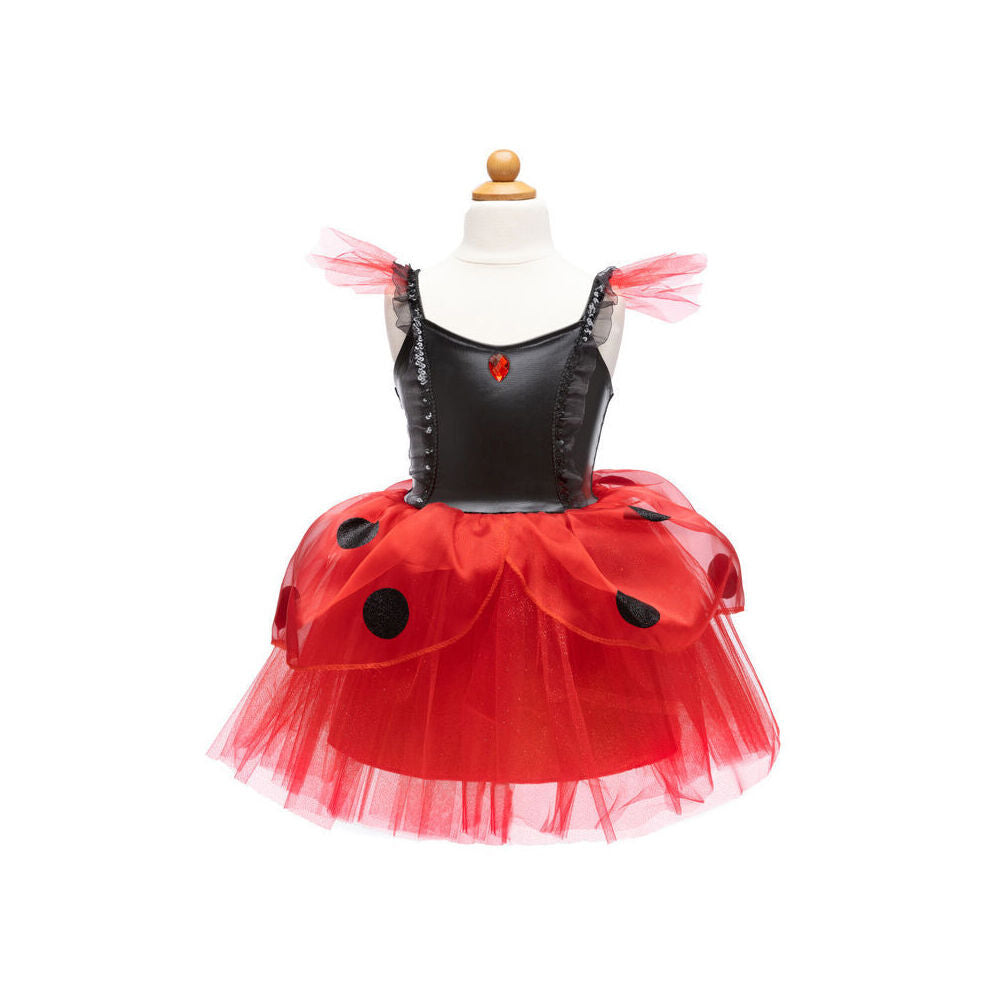 Great Pretenders Lady Bug Dress & Headband Girls Kids Costume Set Size 3-4