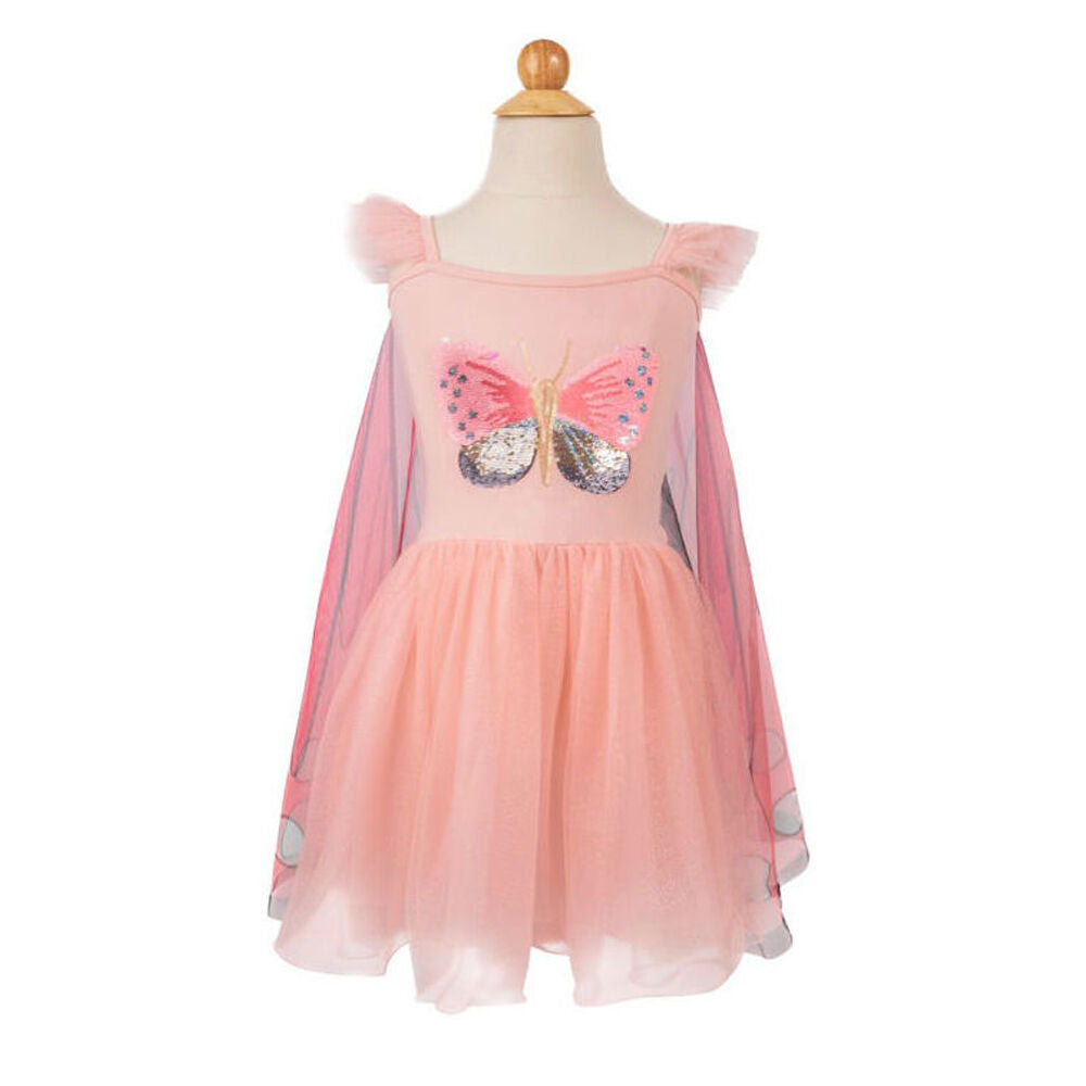 Great Pretenders Sequins Secret Butterfly Twirl Dress w/ Wings Size 5-6 5y+