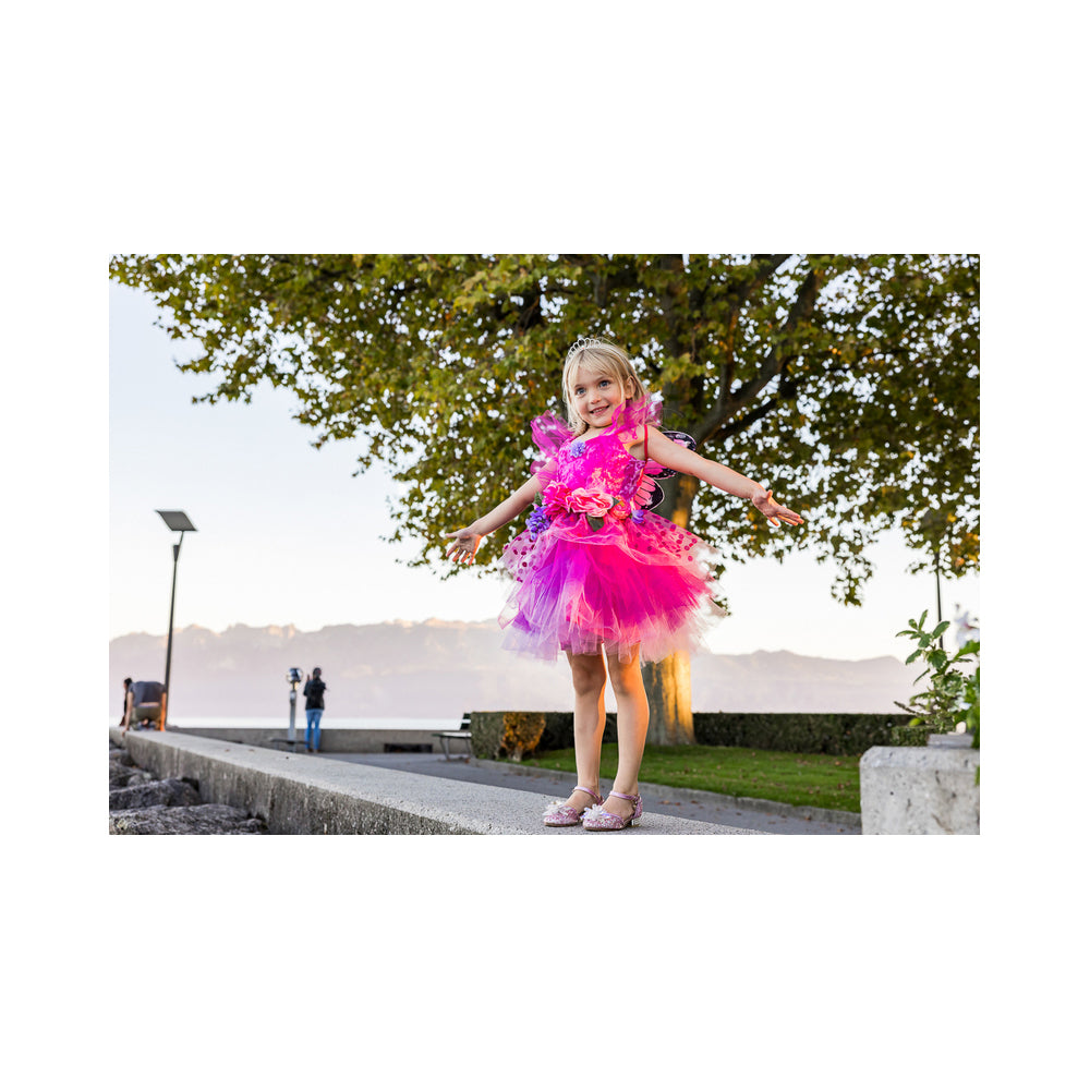 Great Pretenders Size 3-4 Fairy Blooms Deluxe Dress w/ Wings Pink Kids 3y+