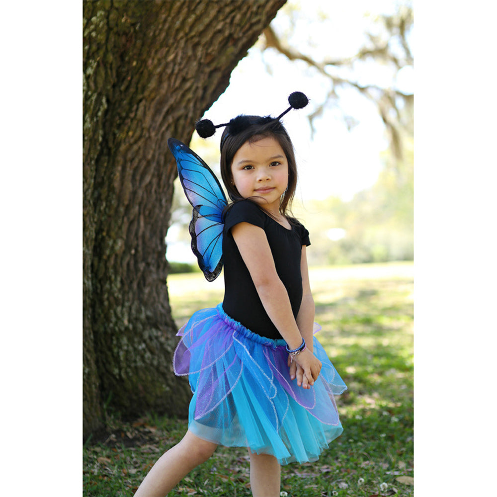 Great Pretenders Size 4-6 Midnight Butterfly Tutu w/ Wings/Headband 3y+