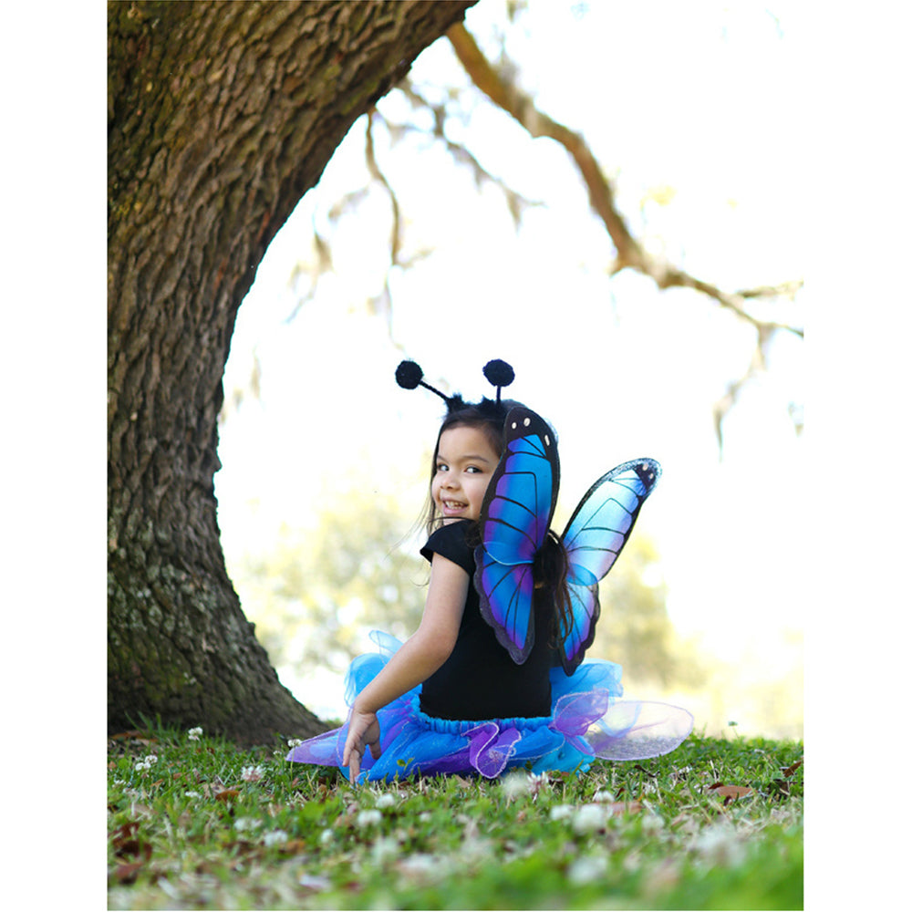 Great Pretenders Size 4-6 Midnight Butterfly Tutu w/ Wings/Headband 3y+