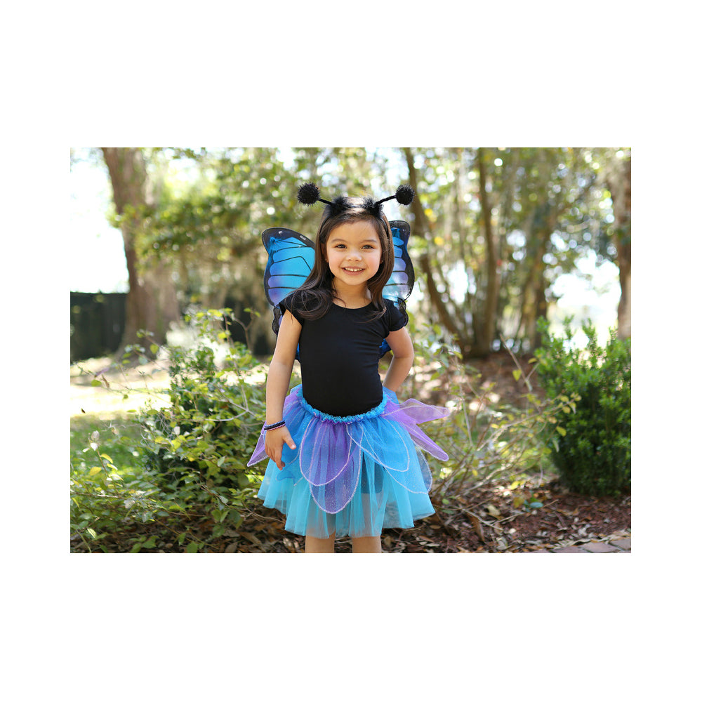 Great Pretenders Size 4-6 Midnight Butterfly Tutu w/ Wings/Headband 3y+