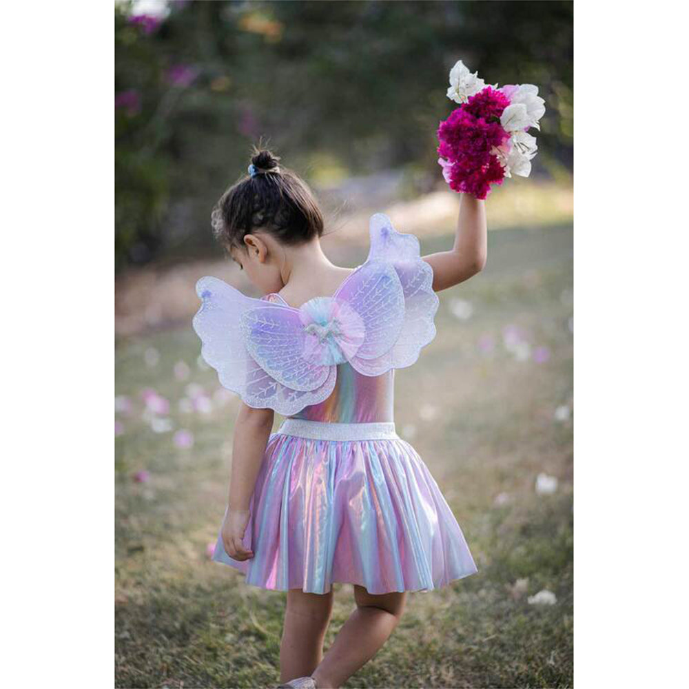 Great Pretenders Size 4-6 Pastel Magical Unicorn Skirt/Wings Kids 3y+