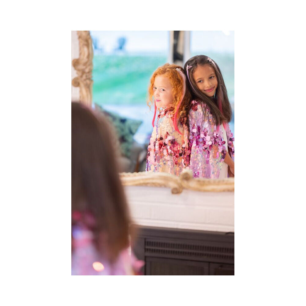 Great Pretenders 5th Avenue Purple Pailette Kids Costume Cape Size 4-6