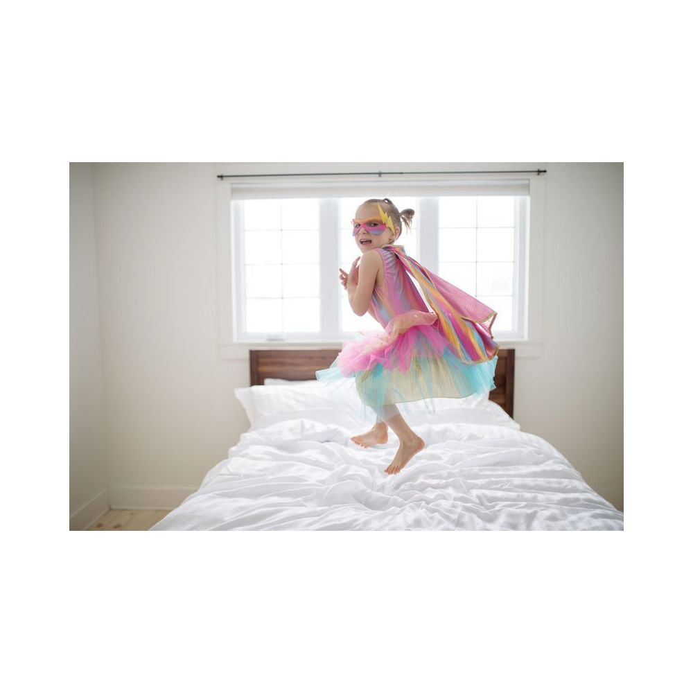 Great Pretenders Super Duper Tutu Cape & Mask Girls Kids Costume Set Size 4-6