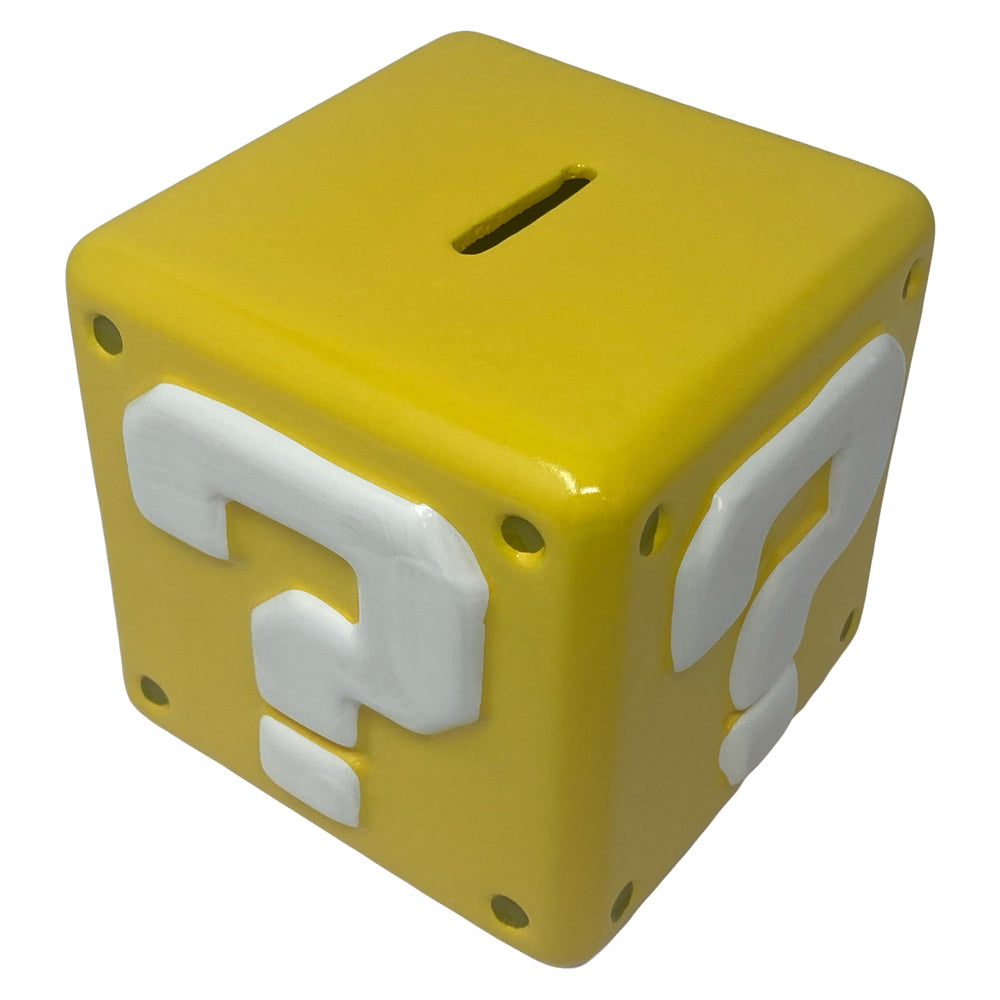Super Mario Bros Money Bank Question Mark Block Shape - Yellow
