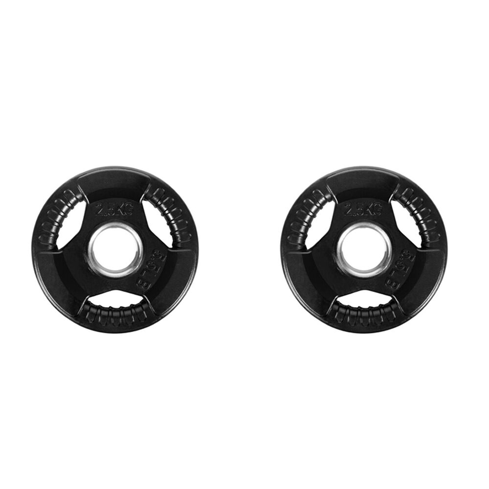 2PK Standard Rubber Ezy Grip Disc Weight Plate Home Gym Exercise 2.5kg