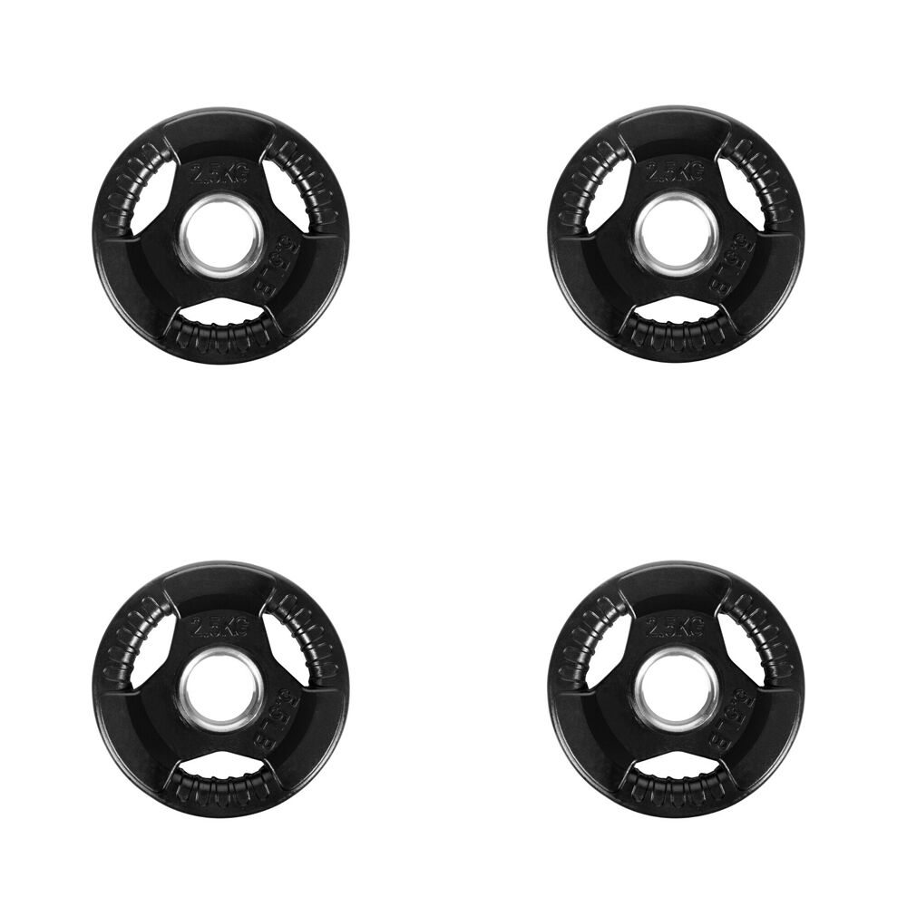 4PK Standard Rubber Ezy Grip Disc Weight Plate Home Gym Exercise 2.5kg