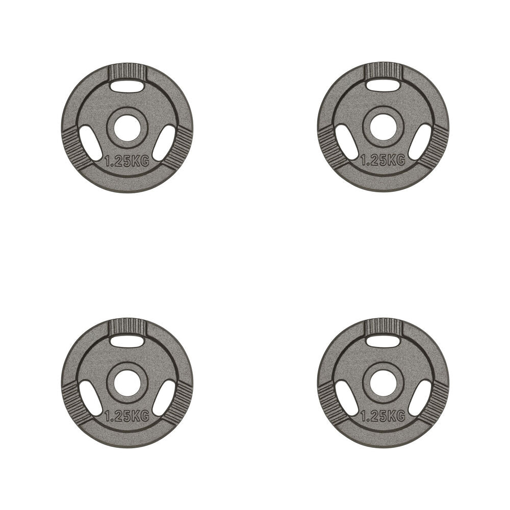 4PK Ezy Grip Standard Disc Weight Plate Home Gym Workout Exercise 1.25kg